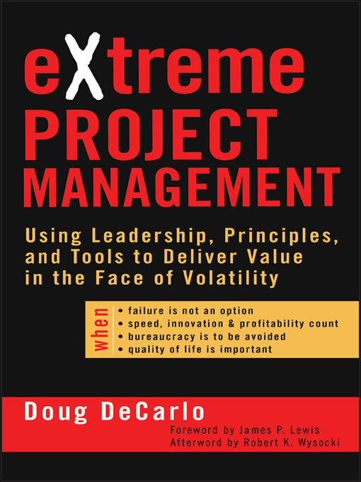 Title details for eXtreme Project Management by Doug DeCarlo - Available